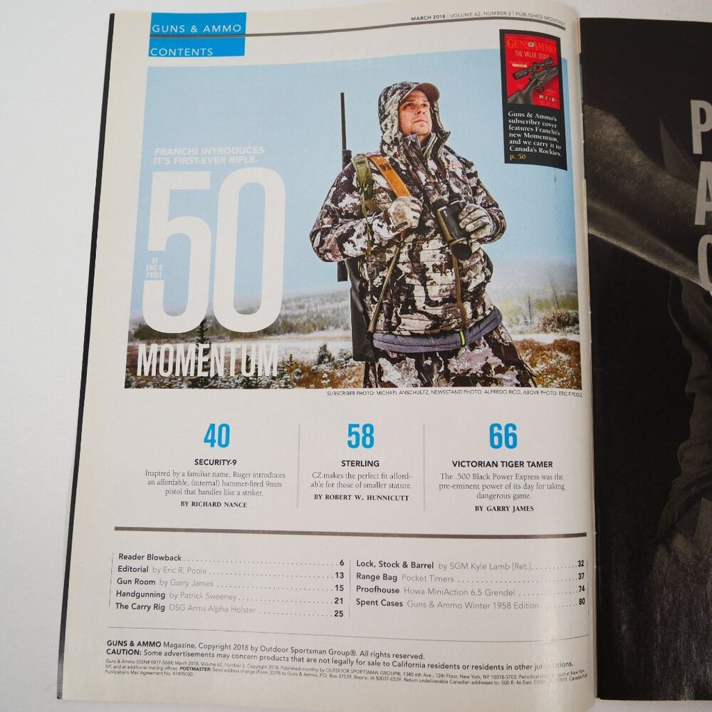 Lot Of 8 Guns & Ammo Magazines 2018 Issues Featuring Firearms & Accessories - Picture 5 of 16